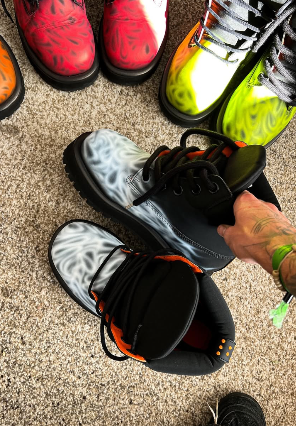 AIRBRUSHED PDF STRADA LOW BOOTS